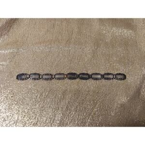 Vintage Sterling Silver Panel Bracelet “Forget Me Not” 40s WW2 Engraved READ